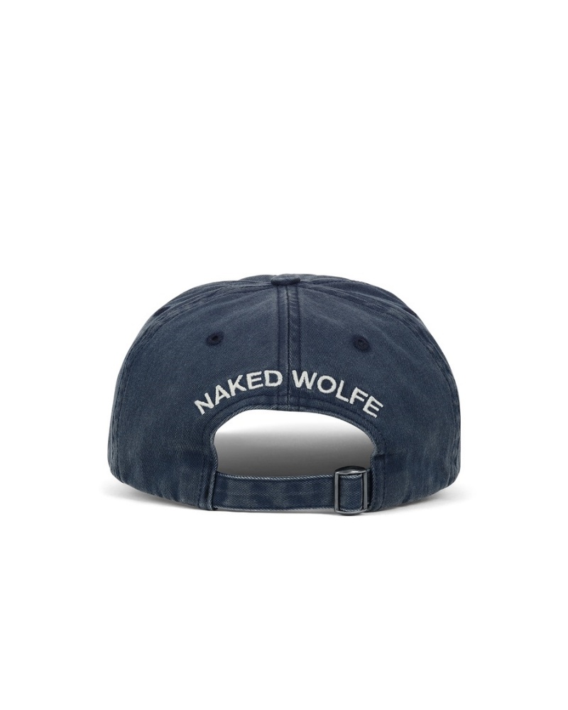 Cappellini Naked Wolfe Washed Baseball Uomo Blu | GIP8494HD