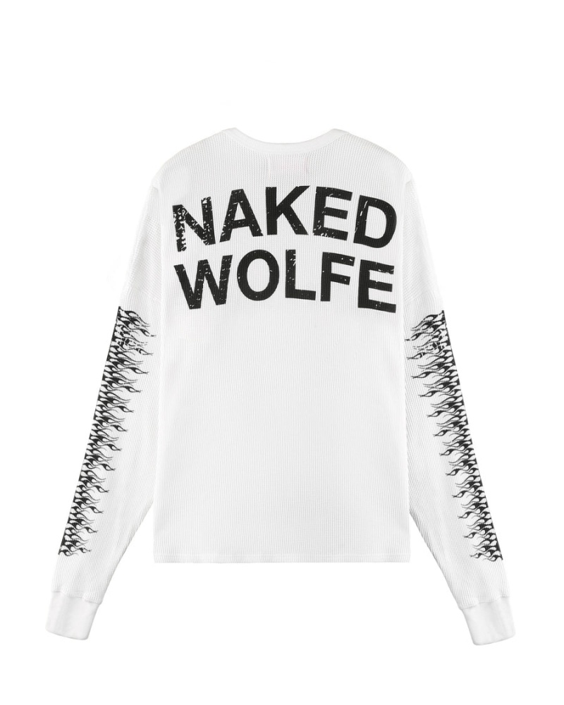 Felpe Naked Wolfe Thermal Uomo Bianche | DLE4499OA