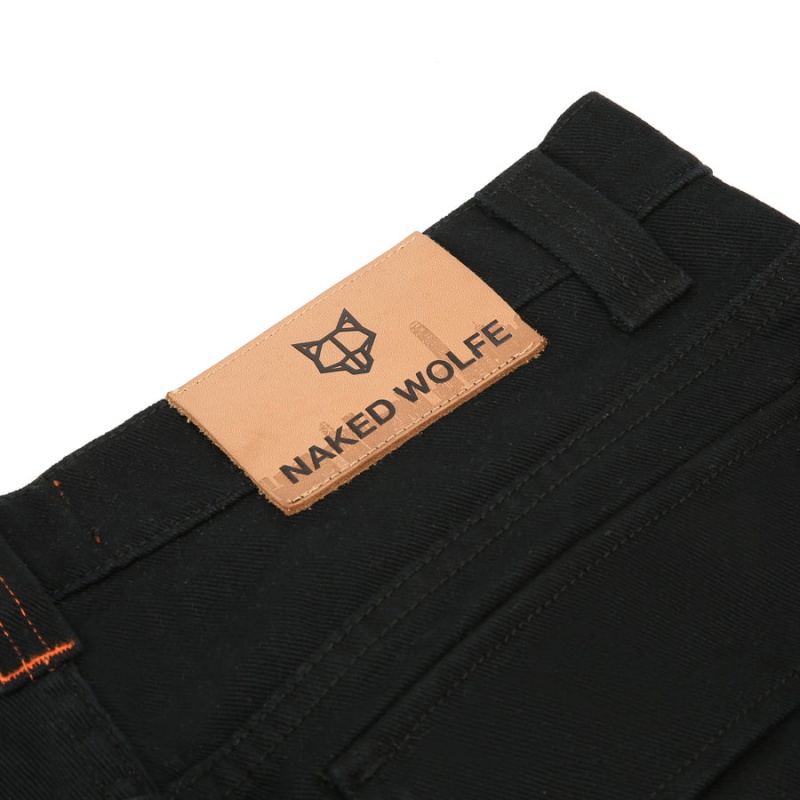 Pantaloni Naked Wolfe Baggy Pocket Cargo Uomo Nere | WVI826EL