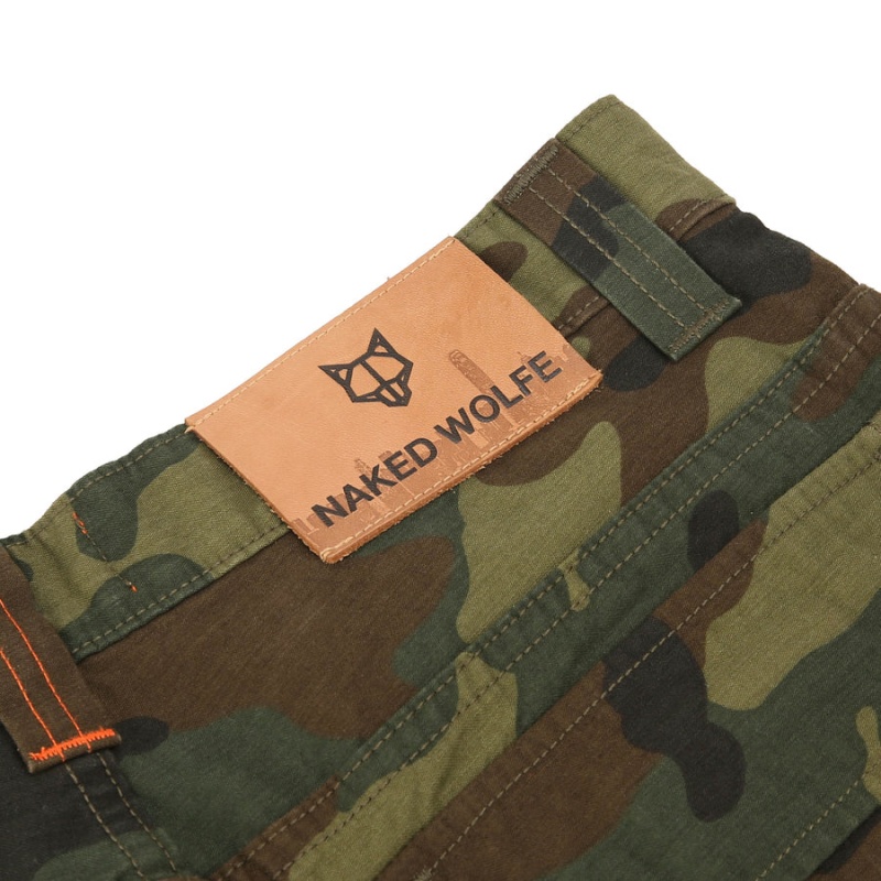 Pantaloni Naked Wolfe Baggy Pocket Cargo Logo Uomo Verdi Nere | ZBB5520WC