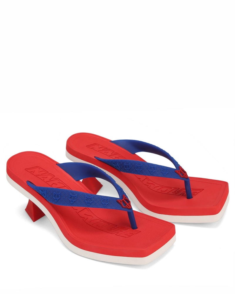 Sandali con Tacco Naked Wolfe Foxy Donna Rosse Blu | GGN199BI