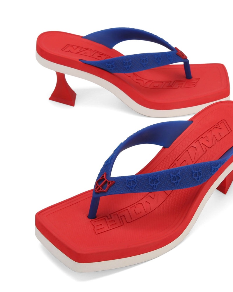 Sandali con Tacco Naked Wolfe Foxy Donna Rosse Blu | GGN199BI