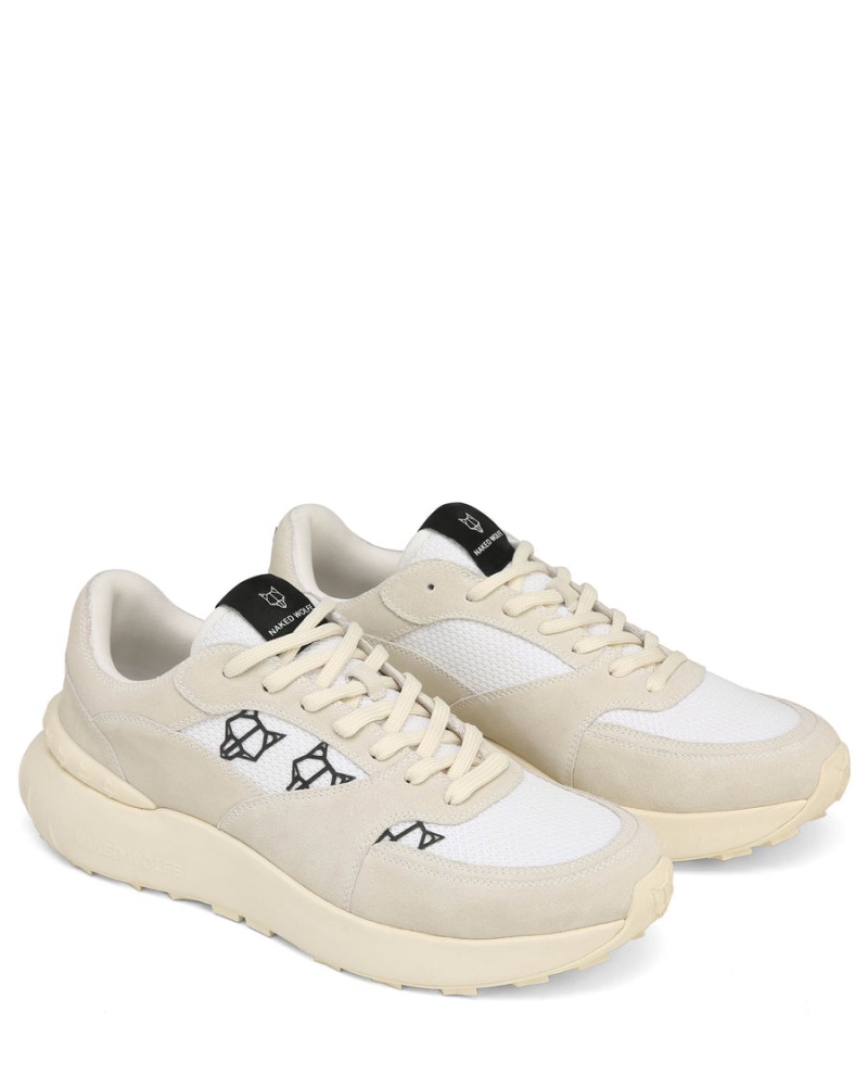 Sneakers Naked Wolfe Dart Scamosciate Uomo Grigie Bianche | INL2679NU