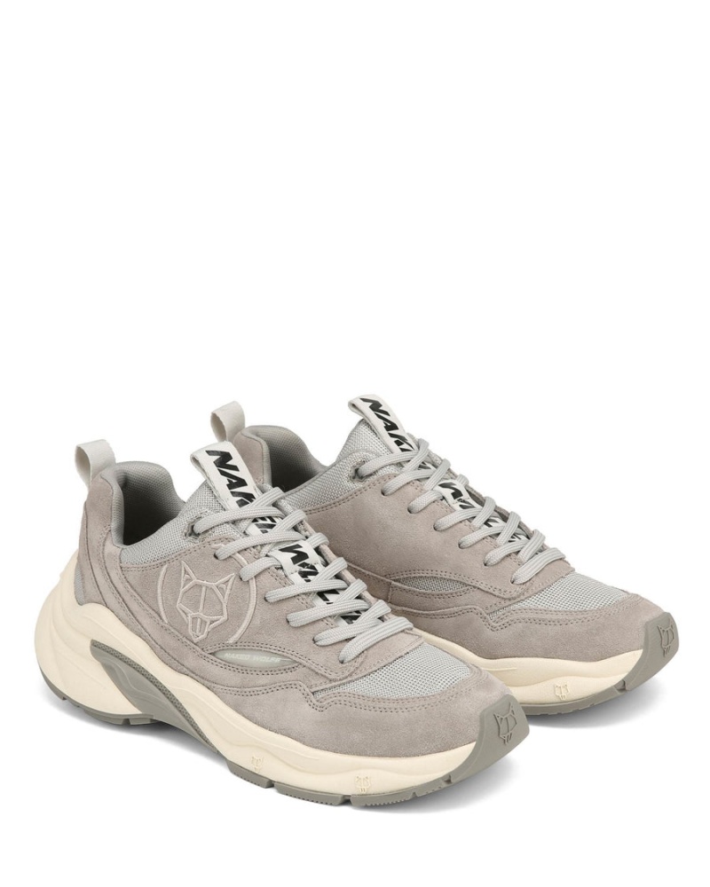 Sneakers Naked Wolfe Fox Scamosciate Uomo Grigie | DSL9635NN