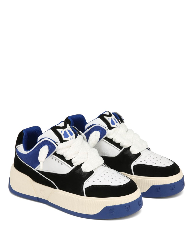 Sneakers Naked Wolfe Kash Nabuk Pelle Uomo Blu Nere Bianche | PNE3556JU