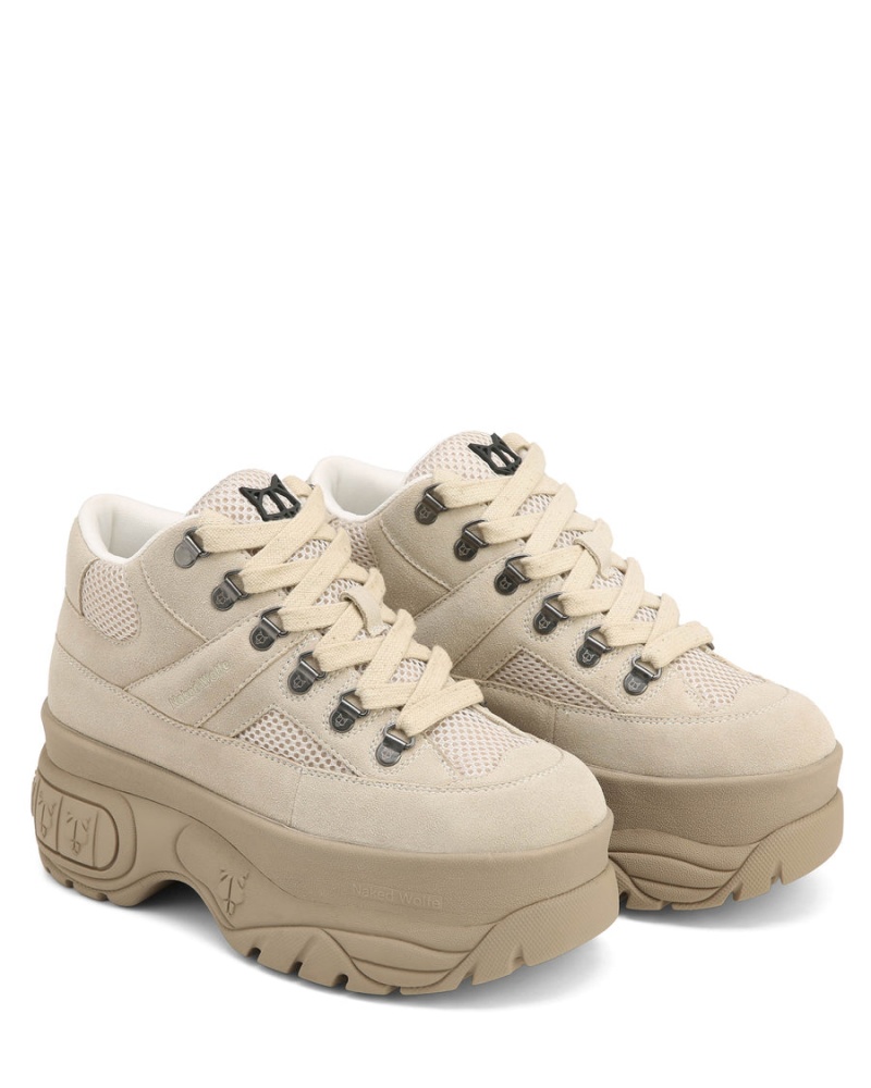 Sneakers Naked Wolfe Slash Kid Scamosciate Donna Khaki Chiaro | LMA6172TB