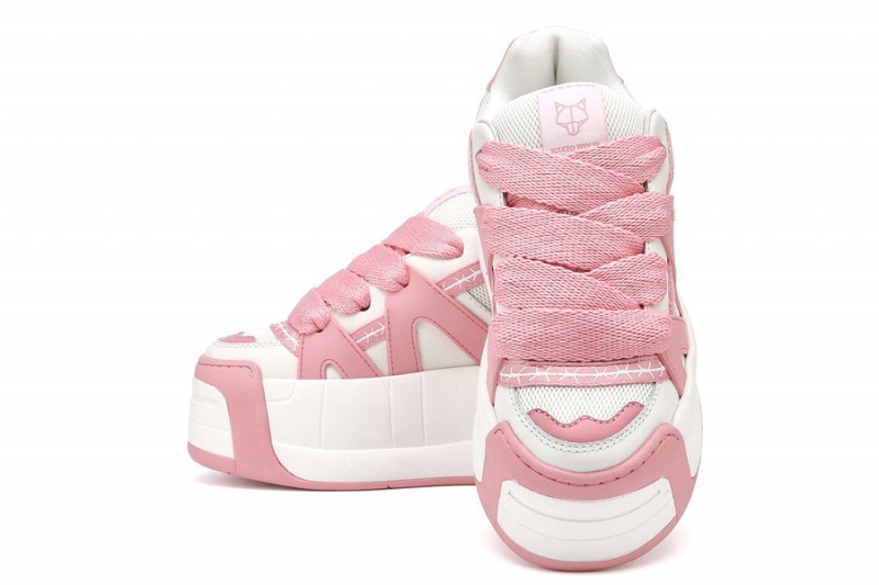 Sneakers Naked Wolfe Slider Baby Donna Rosa Bianche | BAY715UN