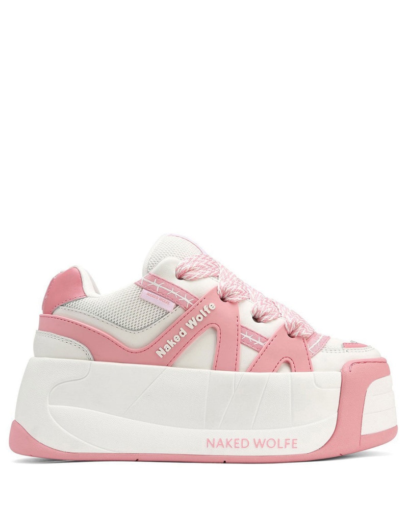 Sneakers Naked Wolfe Slider Baby Donna Rosa Bianche | BAY715UN