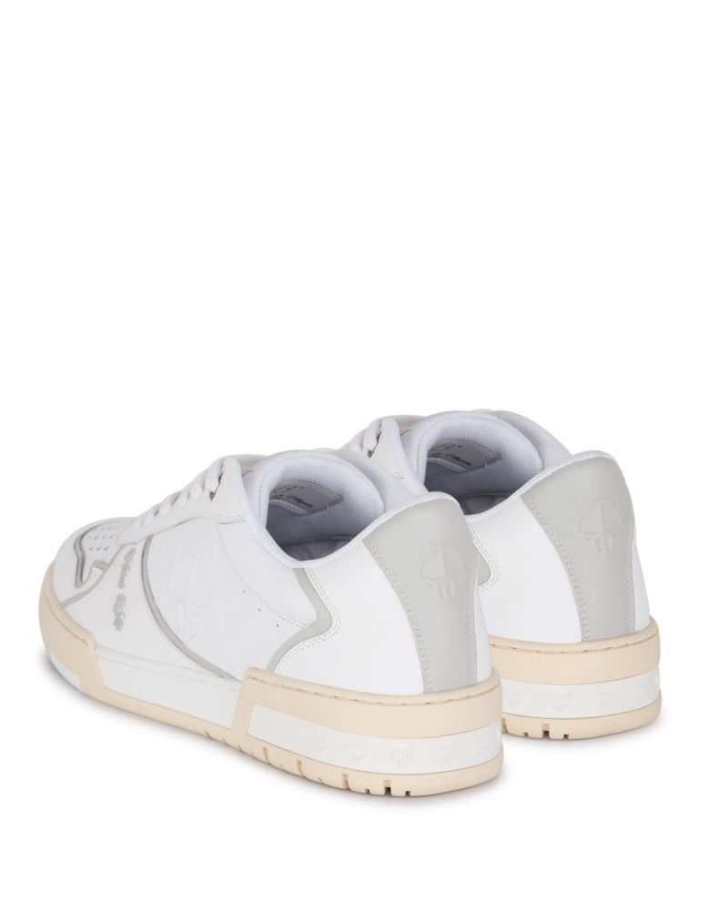 Sneakers Naked Wolfe Transmission Pelle Uomo Bianche Grigie | TDK9893PW