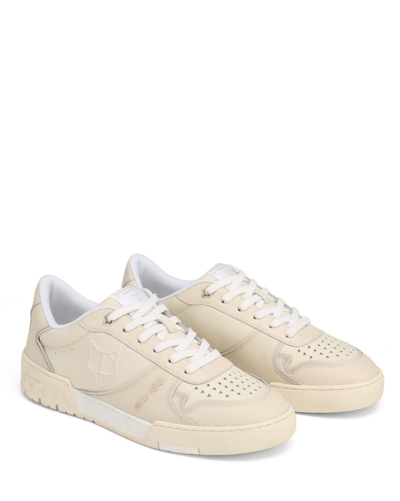 Sneakers Naked Wolfe Transmission Pelle Uomo Grigie Marroni Bianche | ZPX2846BV