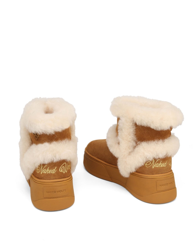 Stivali Naked Wolfe K-01 Shearling Uomo Marroni | CWW7073MF