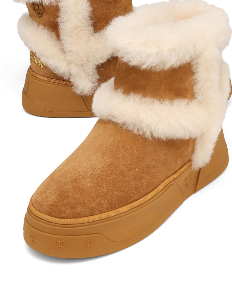 Stivali Naked Wolfe K-01 Shearling Uomo Marroni | CWW7073MF